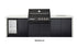 Crossray Premium Xplor White Outdoor Kitchen with Black 4 Burner BBQ