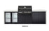 Crossray Premium Xplor White Outdoor Kitchen with Black 4 Burner BBQ