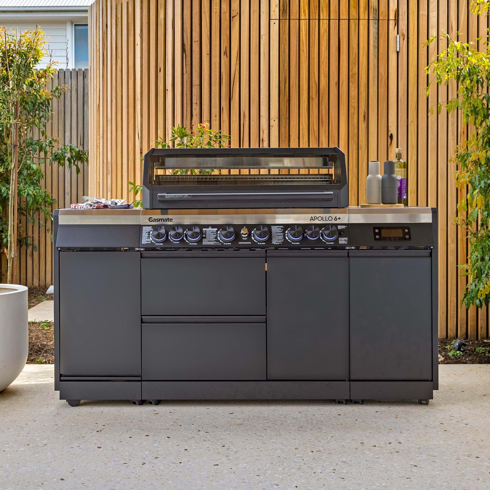 Gasmate Apollo 6+ Black Hooded Gas BBQ