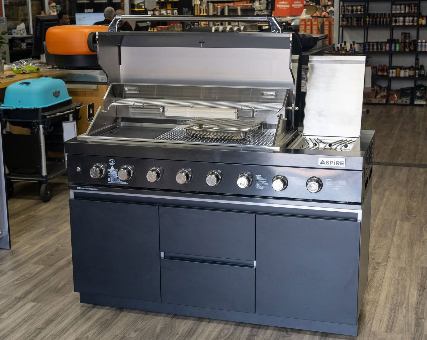 Aspire 6 Burner BBQ Outdoor Modular Kitchen with Double Fridge & Sink