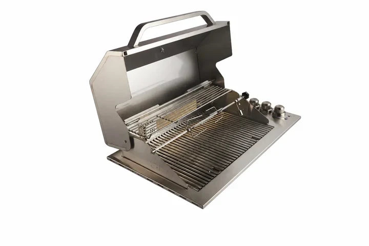 Bossworx 4 Burner Stainless Steel Drop-In BBQ & 180L Dual Zone Alfresco Fridge Bundle