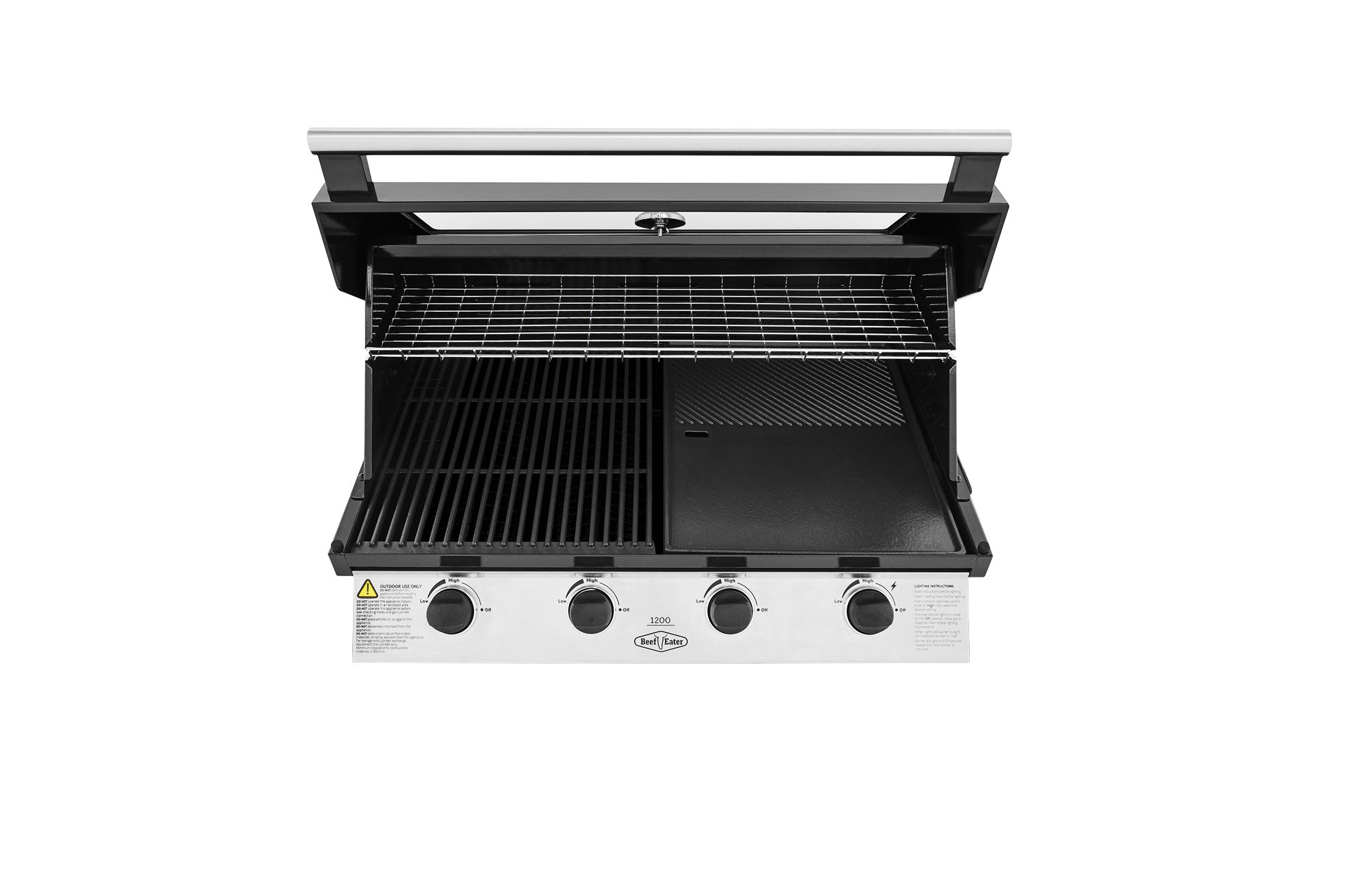 Beefeater 1200 Series Black 4 Burner Built-in BBQ