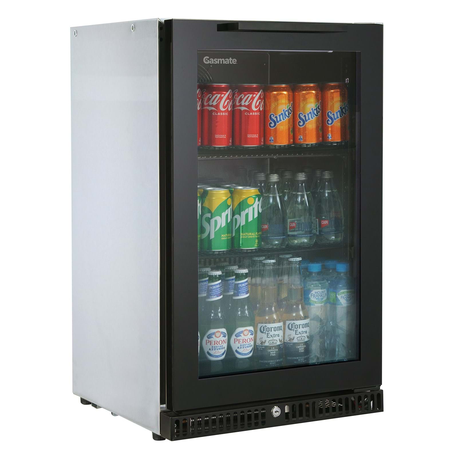 Gasmate Nova Graphite Outdoor Kitchen with Drawers, Sink, BBQ, Single Door Fridge + Top and Storage