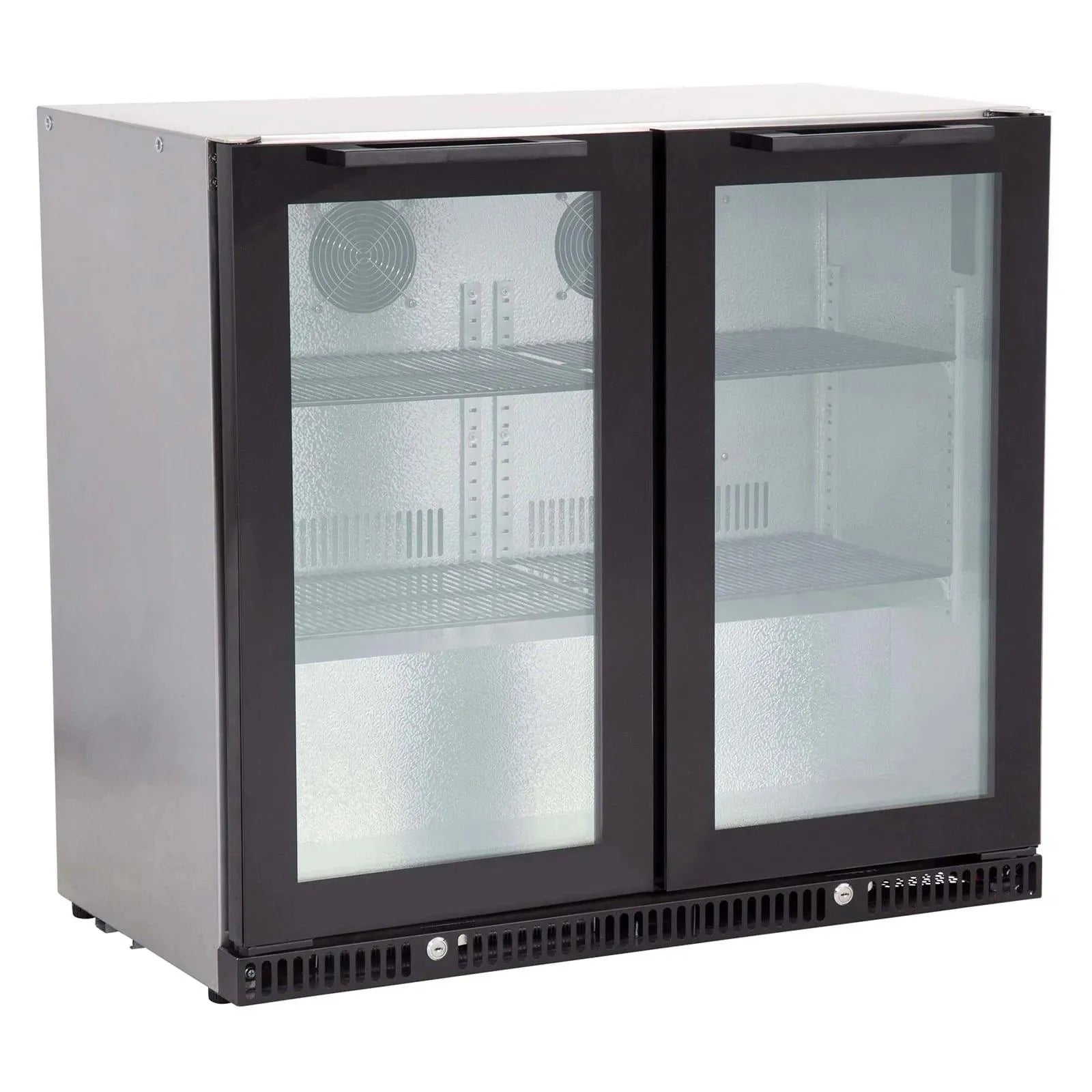 Gasmate Premium Double Glass Door Bar Fridge Aluminium Interior - 187L - The BBQ King
