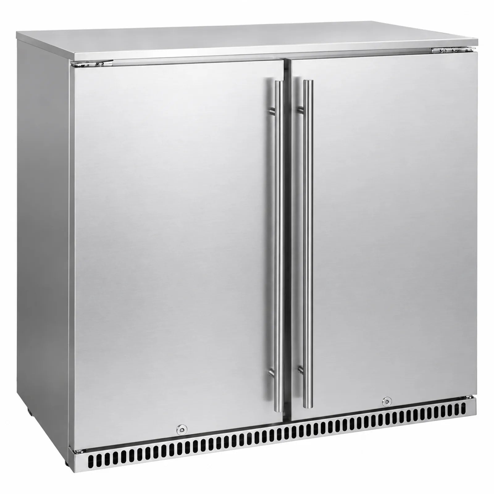 Bossworx 190L Solid Stainless Steel Double Door Alfresco Fridge