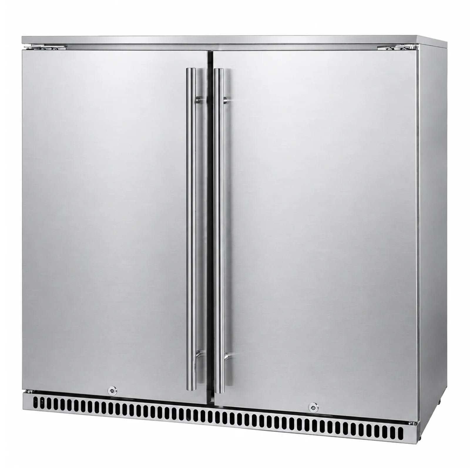 Bossworx 190L Solid Stainless Steel Double Door Alfresco Fridge