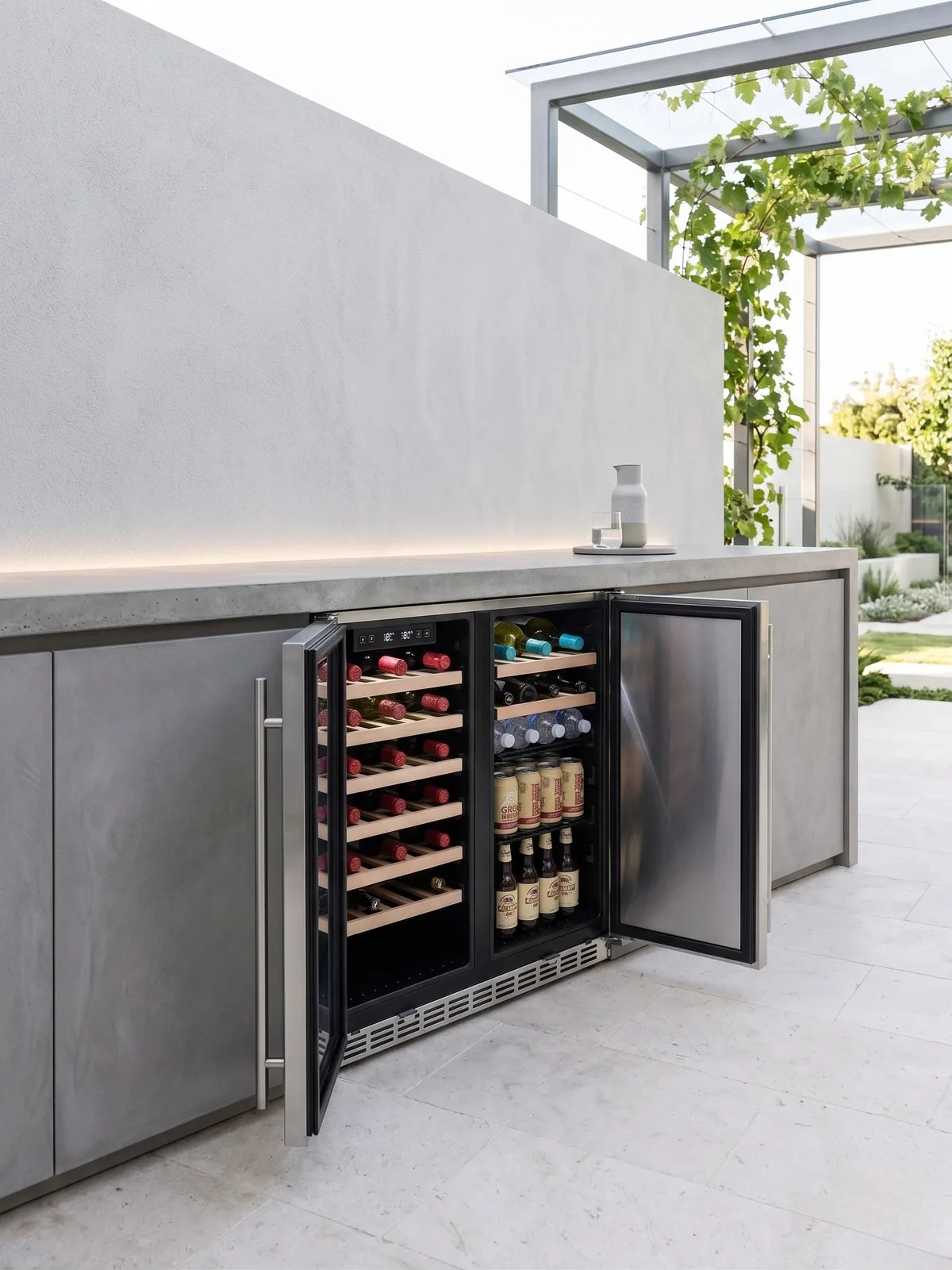 Bossworx 180L Beer and Wine Dual Zone Alfresco Refrigerator