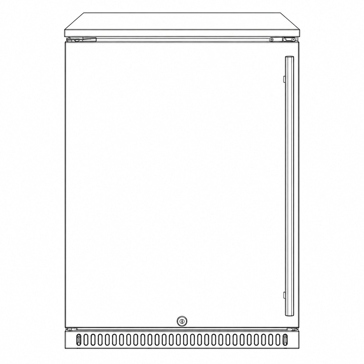 Bossworx 118L Solid Stainless Steel Single Door Alfresco Fridge