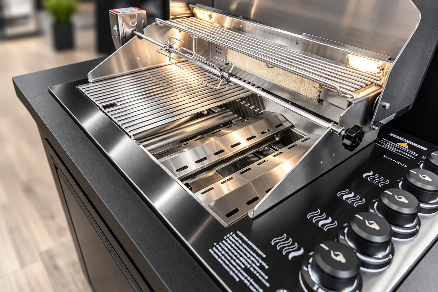 Bossworx Outdoor Kitchen with Stainless Steel 4 Burner BBQ & Fridge
