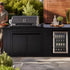 Bossworx Outdoor Kitchen with Black Stainless Steel 4 Burner BBQ & Fridge