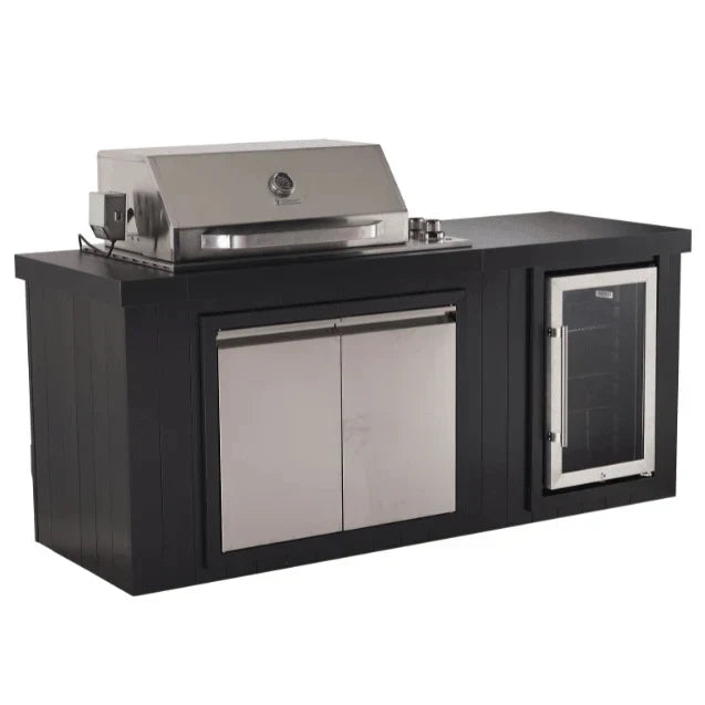 Bossworx Outdoor Kitchen with Stainless Steel 4 Burner BBQ & Fridge