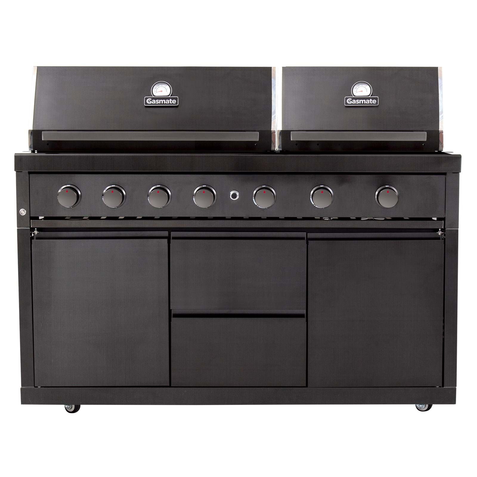 Gasmate Nova Graphite 6 Burner BBQ Twin Hood - BQ2092
