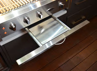 Capital 2 Burner 40 Inch Cart Model BBQ with Solid Flat Plate