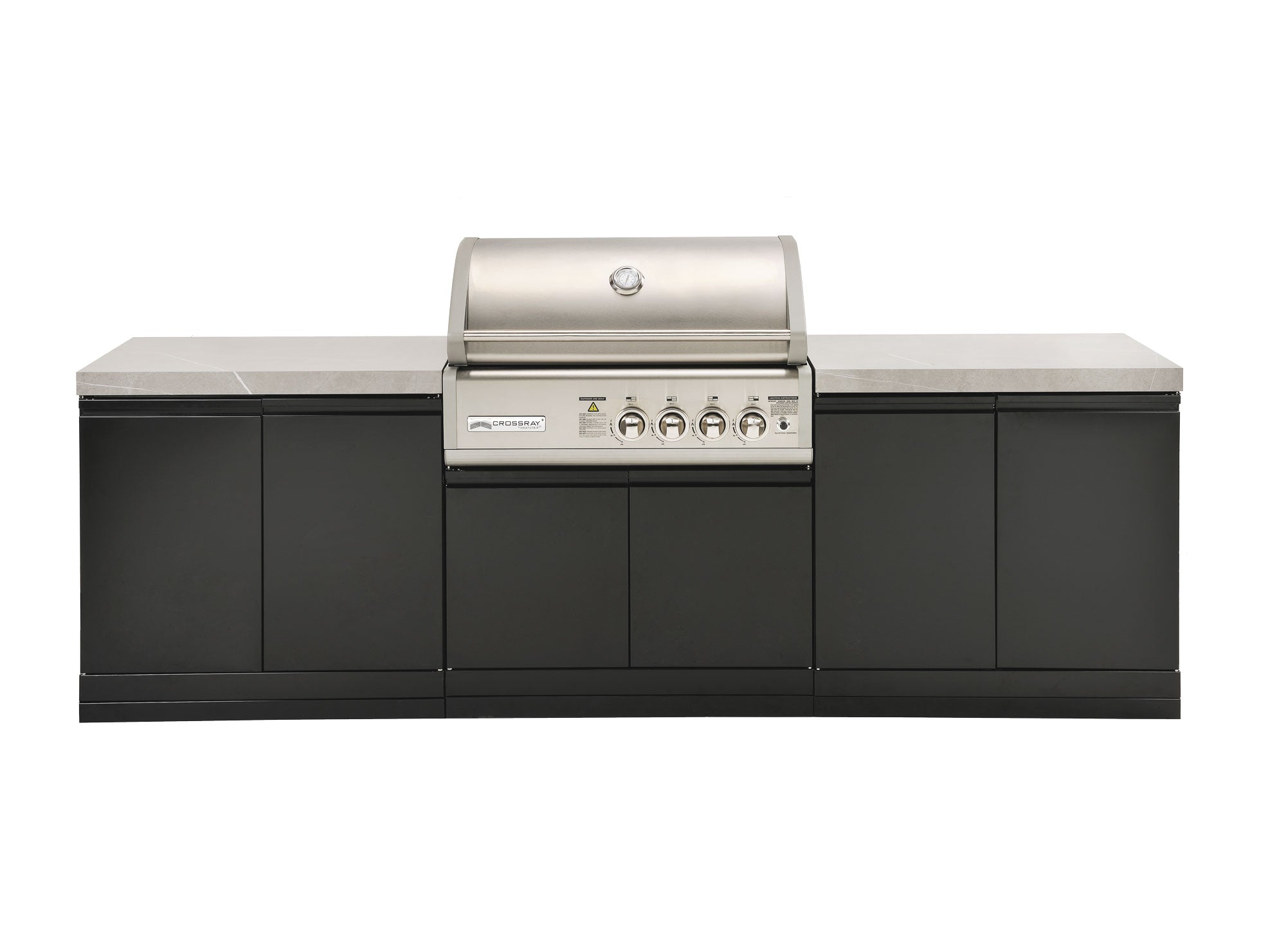 Crossray Outdoor Kitchen 4 Burner BBQ & 2 Double side Cabinets - TC4K-05