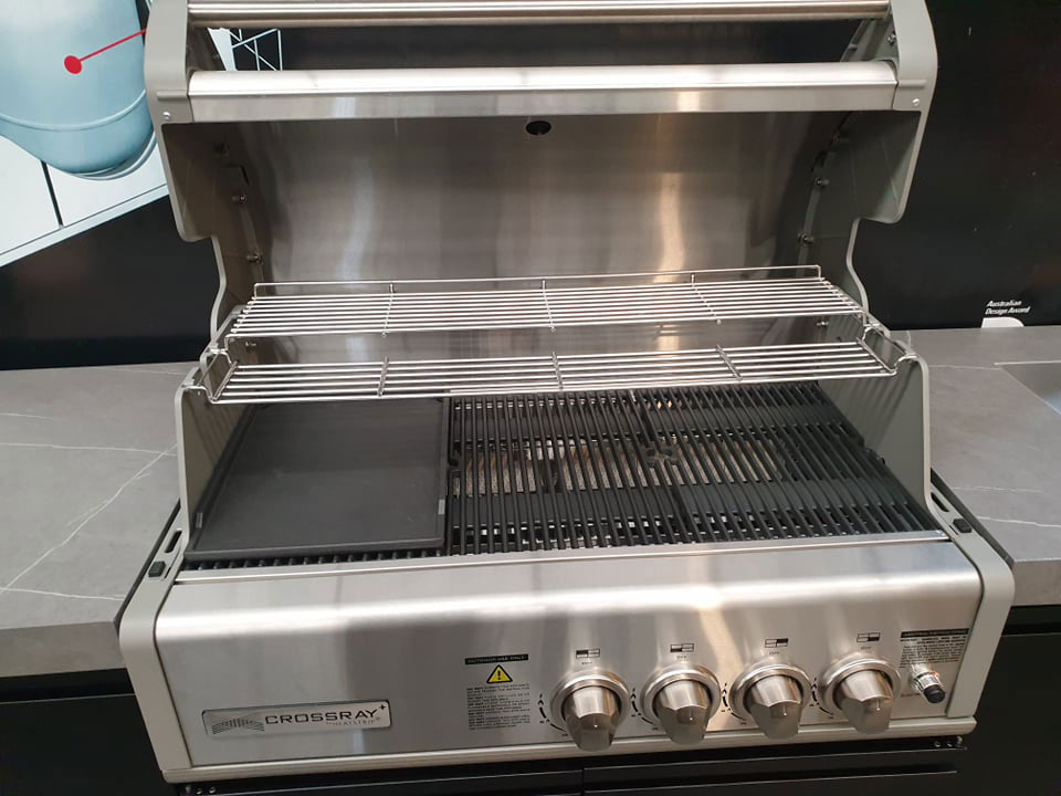 Crossray Outdoor Kitchen 4 Burner BBQ & Double Side Cabinets