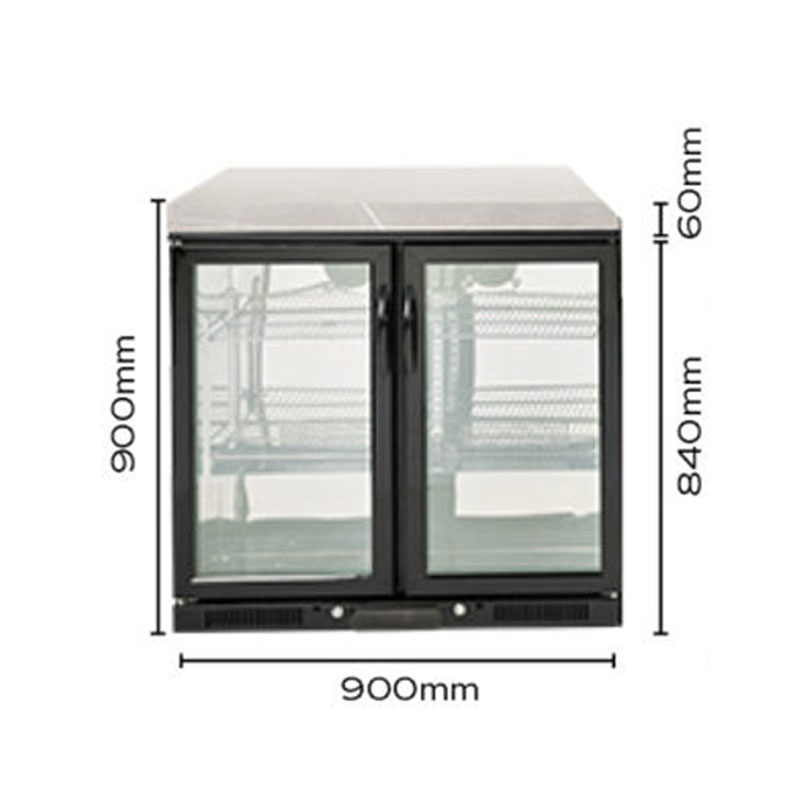 Crossray Mini Outdoor Kitchen with 2 Burner Gas BBQ with 208L Double Fridge