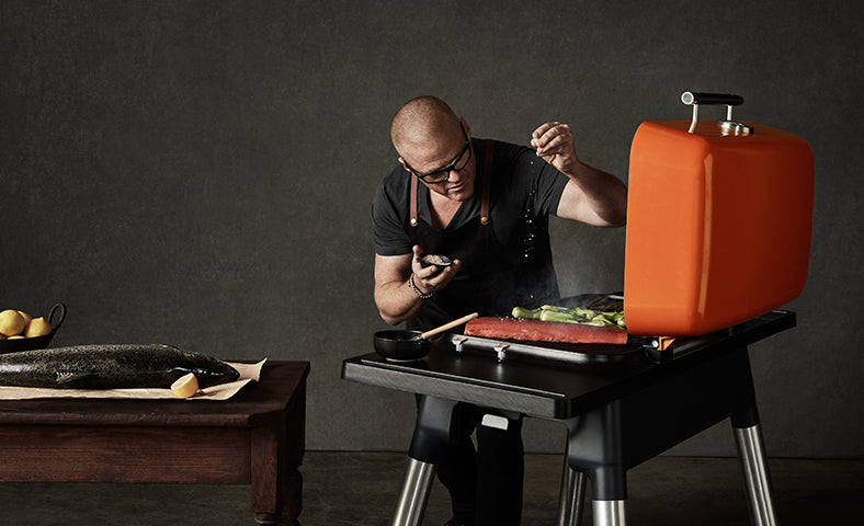 Heston FURNACE 3B Gas Barbeque With Stand - Orange (HBG3O)