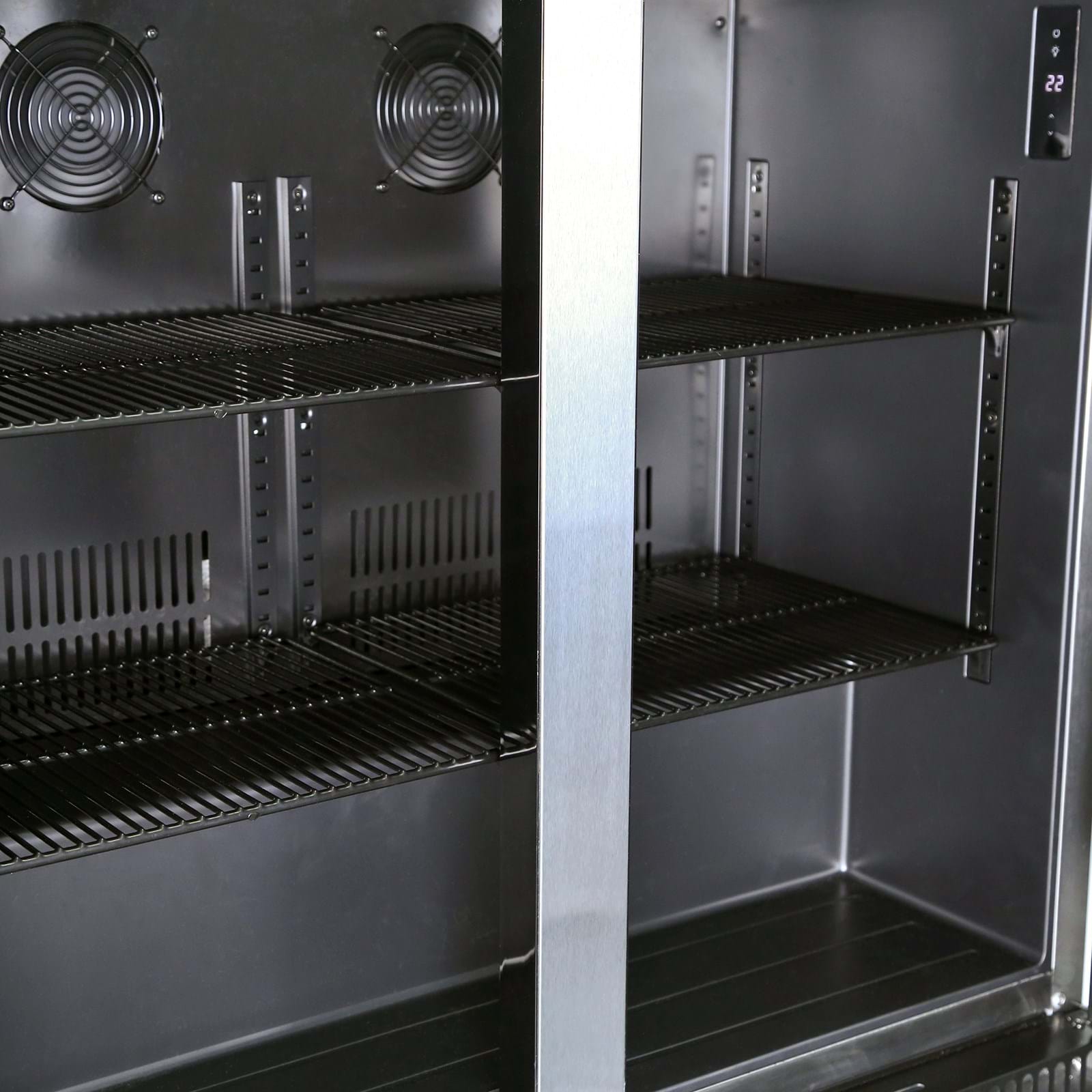 Gasmate Nova Graphite Outdoor Kitchen with 6 Burner BBQ and Double Door Fridge + Top