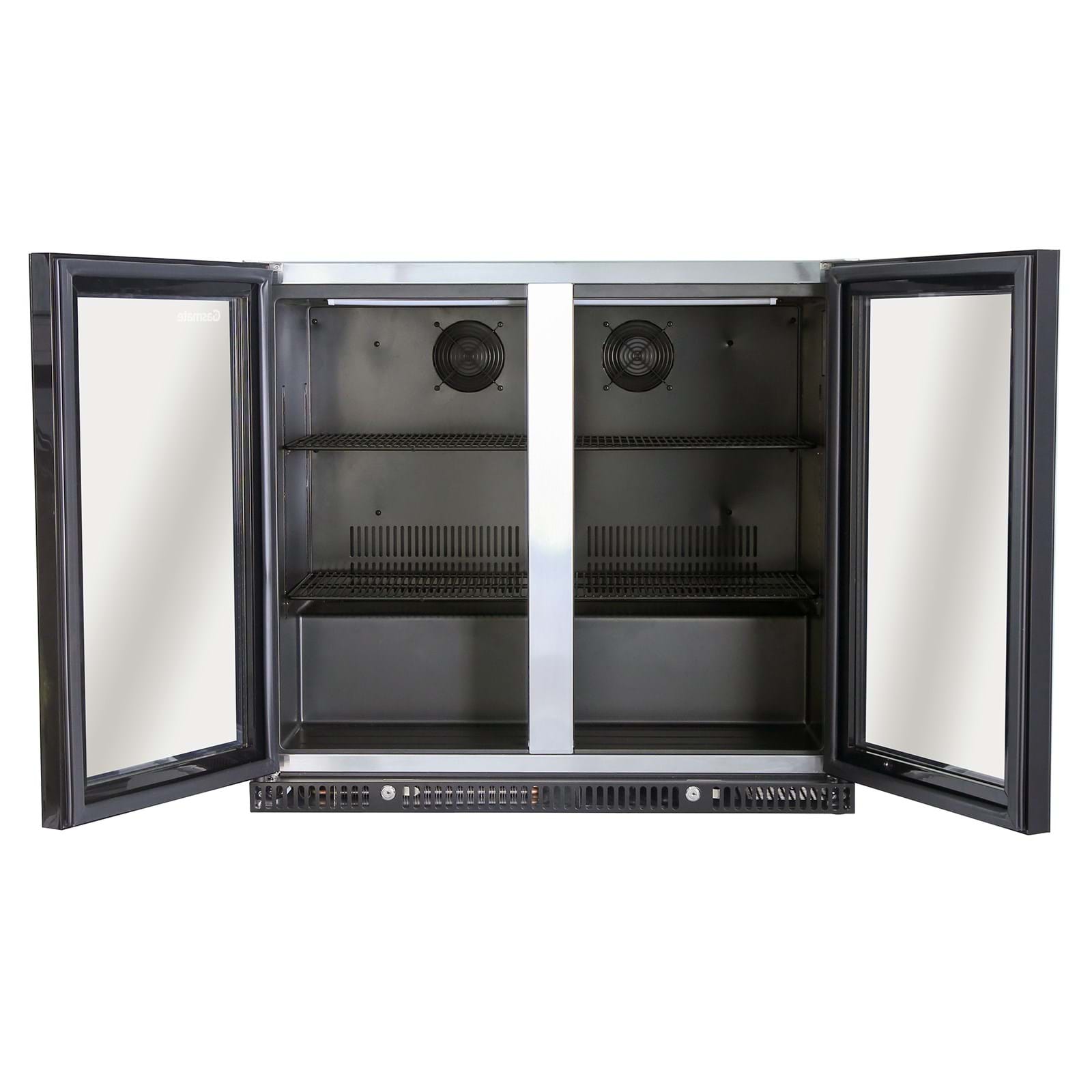 Gasmate Nova Graphite Outdoor Kitchen 6 Burner BBQ with Double Door Fridge + Top and Storage