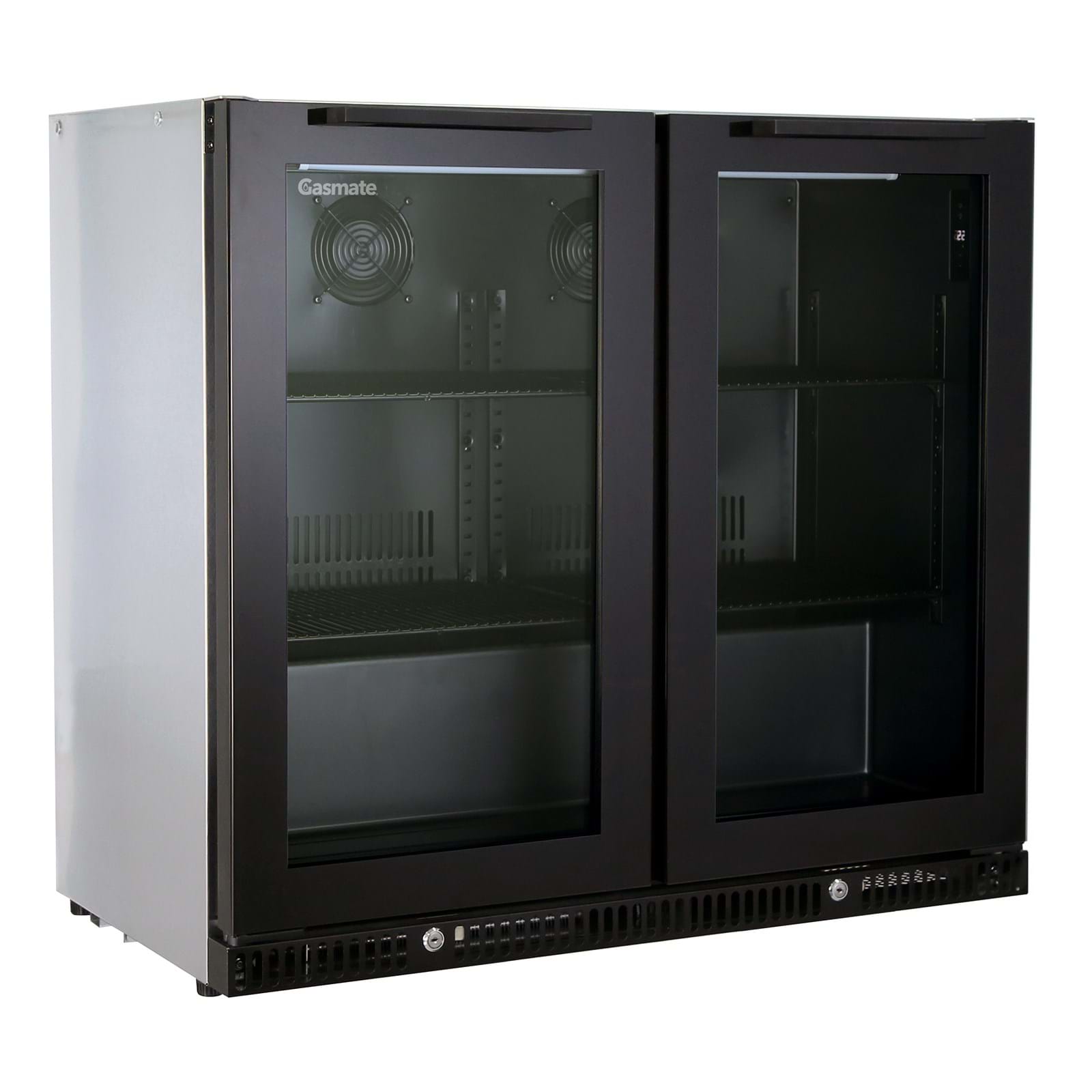 Gasmate Nova Graphite Outdoor Kitchen 6 Burner BBQ with Double Door Fridge + Top and Storage