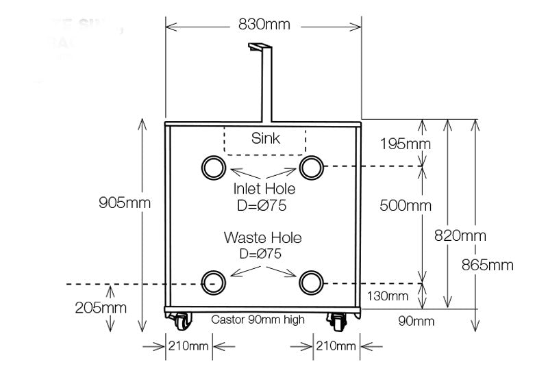 Gasmate Nova Graphite Sink, Bin & Storage Module