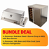 Bossworx 4 Burner Stainless Steel Drop-In BBQ & 180L Dual Zone Alfresco Fridge Bundle