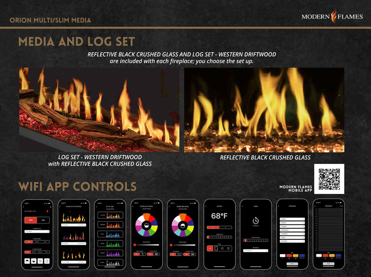 Modern Flames Orion Slim Heliovision Electric Fireplace