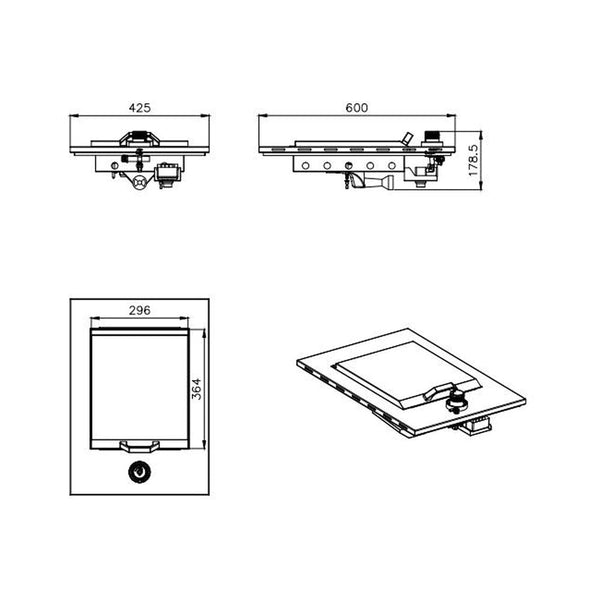 Smart 4-Burner Drop-In Gas BBQ With Slimline Hood and Drop-In Side Burner